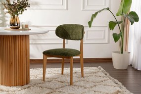 Zestaw krzeseł do jadalni Lionte Green and Light Oak, 2 szt.
