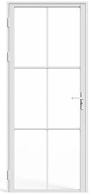 Odwracalne drzwi  z aluminium i szkła hartowanego – Wys. 204 x Szer. 83 cm – Białe – SEROTO