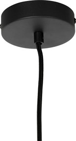 Retro lampa wisząca czarna z przezroczystym szkłem 20 cm - Eclipse