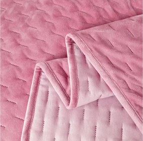 Aksamitna narzuta na łóżko ASTRALIA, różowa Rozmiar: 170 x 210 cm