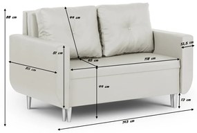 Sofa kanapa 2 os z funkcją spania RED Brązowy
