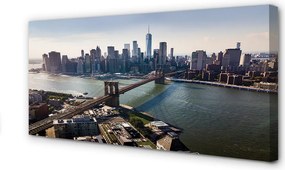 Duży obraz na płótnie Architektura Miasta: Most i Wieżowce