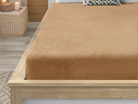PrzytulneMieszkanie.pl Prześcieradło z mikropluszu SOFT 200x220 cm beżowe