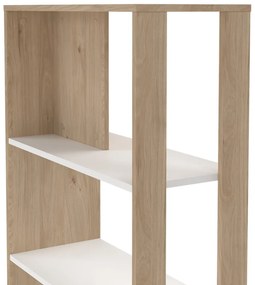 Biało-naturalny regał w dekorze dębu 80x205 cm Sign – Tvilum
