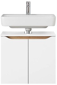 Biała niska wisząca szafka bez umywalki 60x53 cm Set 857 – Pelipal