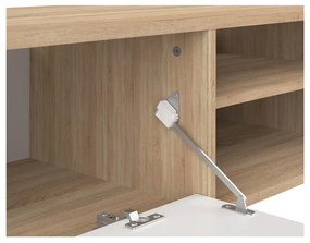 Biała szafka pod TV w dekorze dębu 165x40 cm Ampère – TemaHome