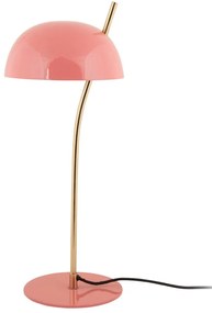 Różowa lampa stołowa z metalowym kloszem (wysokość 55 cm) Vivo – Leitmotiv