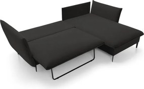 Narożnik GLOSS Prawostronny z funkcją spania, zestaw z poduszkami wolnostojący tkanina RIVIERA 16 Cappucino WERSAL