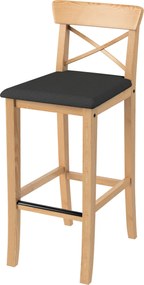 Pokrowiec na krzesło barowe Ingolf z tapicerowanym siedziskiem