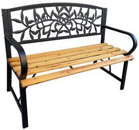 Ogrodowa ławka z ozdobnym oparciem W9-D18