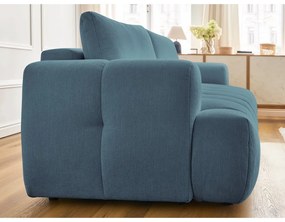 Niebieska rozkładana/ze schowkiem sofa 251 cm Fuji – Bobochic Paris