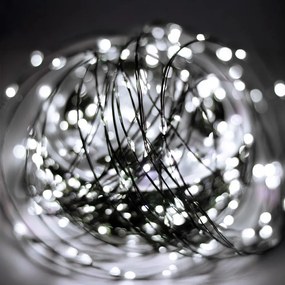 Zewnętrzny łańcuch świetlny LED 1500xLED/230V, 8 funkcji, 153 m, IP44, zimne białe światło + pilot