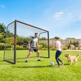 SPORTNOW Bramka do ogrodu 300 x 200 cm solidna bramka outdoor z siatką wypełnieniem kotwy gruntowe powłoka antykorozyjna | Aosom PL