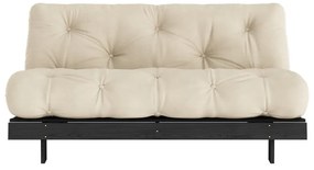 Beżowa rozkładana sofa 160 cm Roots Black Night – Karup Design