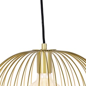 Designerska lampa wisząca złota - Wire KnockDesignerski Oswietlenie wewnetrzne