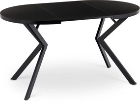 Stół Okrągły Rozkładany DORIAN 80-160 cm Czarny Nowoczesny Loft
