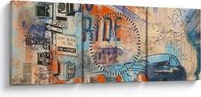 Obraz - Urodzony by jeździć (z zegarem) (90x30 cm)