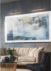 Kinkiet LED w kolorze mosiądzu Cuadro – Trio