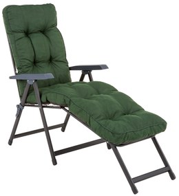 Leżak ogrodowy z podnóżkiem Lena Lounger Black Edition H024-32IB PATIO