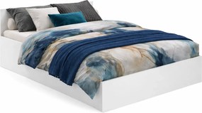 Białe łóżko z podnoszonym stelażem 180x200 C3-W64