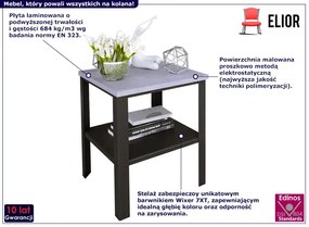 Stolik kawowy w stylu loft czarny + beton - Sufix 4X