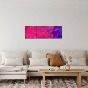 Obraz abstrakcji (z zegarem) (90x30 cm)