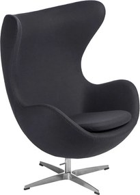 Fotel jajo obrotowy uszak 2 grafitowy - Z9-P12