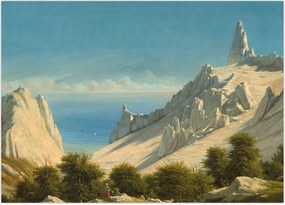 Obraz - Georg Emil Libert, View of Sommerspiret, the Cliffs of Møn, reprodukcje (70x50 cm)