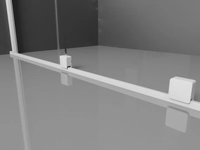 Mexen Velar ścianka prysznicowa rozsuwana Walk-in 120 x 200 cm, transparent 8 mm, biała - 871-120-000-03-20