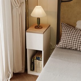 Szafka nocna wąska z szufladą stolik z półką nowoczesny loft sypialni 55 cm