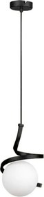 Lampa sufitowa szklana metalowa wisząca AT5-1SZ-Black