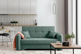 PROMOCJA Rozkładana 2-osobowa sofa LAINE, zielona II jakość