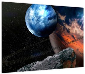 Obraz planety w kosmosie (70x50 cm)