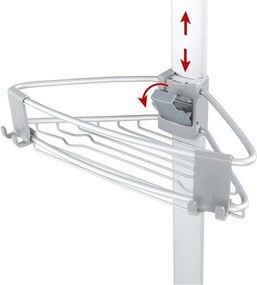 Aluminiowa teleskopowa półka łazienkowa w kolorze matowego srebra Purio – Wenko