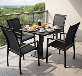 Doppler Picaso Expert antracyt - ogrodowy/gastro zestaw aluminiowy 4+1