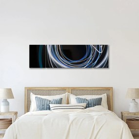Obraz niebieskich linii (170x50 cm)