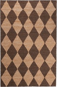 Brązowo-naturalny dywan z mieszanki juty tkany ręcznie 120x170 cm Effie Diamond – Flair Rugs