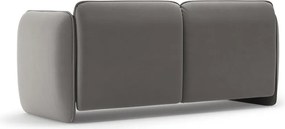 Ciemnoszara aksamitna sofa 168 cm Georgia – Micadoni