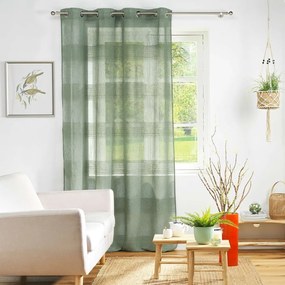 Zielona firanka 140x280 cm Terraza – douceur d'intérieur