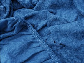 PrzytulneMieszkanie.pl Prześcieradło frotte EXCLUSIVE granatowe 200x220 cm