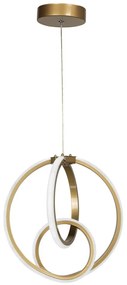 Metalowa lampa wisząca LED w kolorze brązu ø 28,5 cm Neo – Squid Lighting