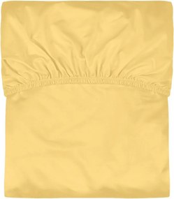 Żółte bawełniane prześcieradło z gumką 180x200 cm Oba – noo.ma