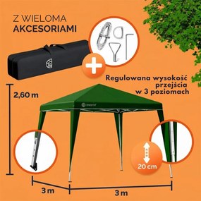 Pawilon CAPRI, 3x3m, zielona Casaria