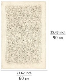 Kremowy tekstylny dywanik łazienkowy 60x90 cm Sidyma – Wenko