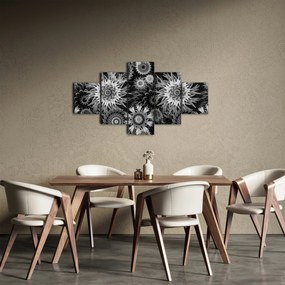 Obraz - Czarne i białe osty (125x70 cm)