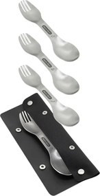 Widelce ze stali nierdzewnej w kolorze srebra zestaw 4 szt. Spork – Black + Blum
