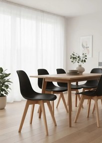 Czarne krzesło minimalistyczne do stołu M6-G99