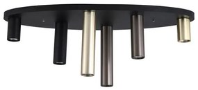 Searchlight 50571-6BK - Lampa sufitowa TUBES 6xGU10/10W/230V 80x30 cm