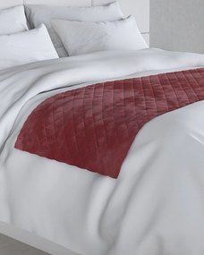 Narzuta hotelowa bieżnik Velvet 60x200cm kolor czerwony tkanina połyskliwa, welwetowa