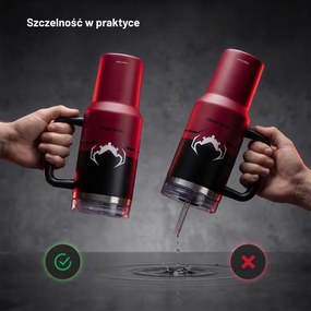 Kubek termiczny ze słomką Diablo, kolor Bloody Mary